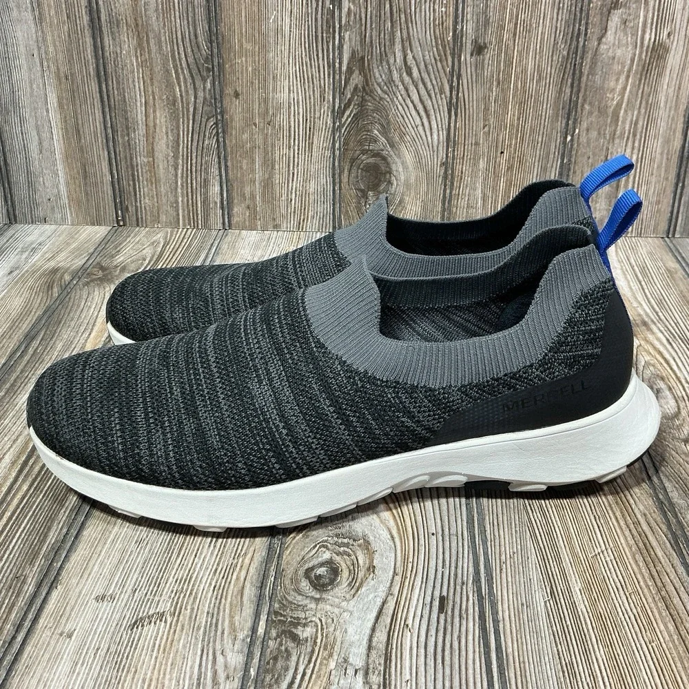 Merrell Cloud Moc Knit Slip-On Men's Size 14 Black Gray Shoes J003215 Casual
